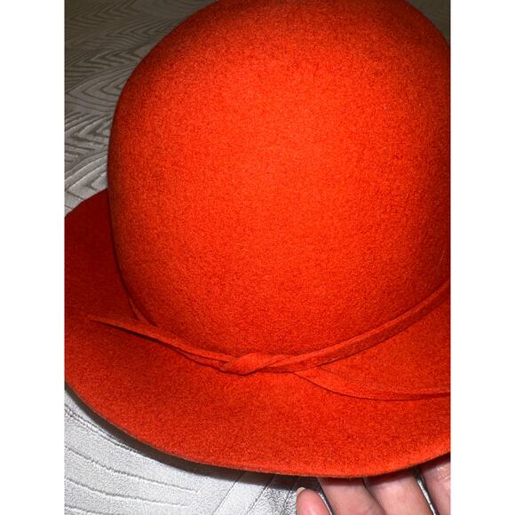 Vintage Glenover Fawn Tra Felt Hat by Carson Pirie Scott & Co Orange 100% Wool, - Picture 3 of 12